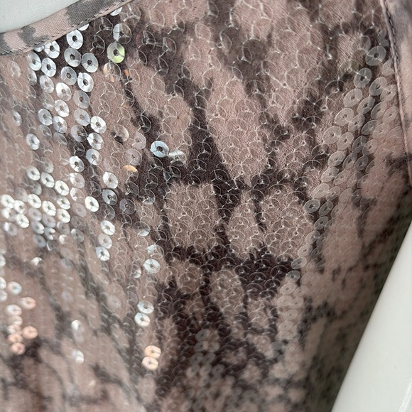 Rebecca Taylor Sequined Leopard Animal Print Dress with Elastic Waist size 6 - Picture 15 of 15